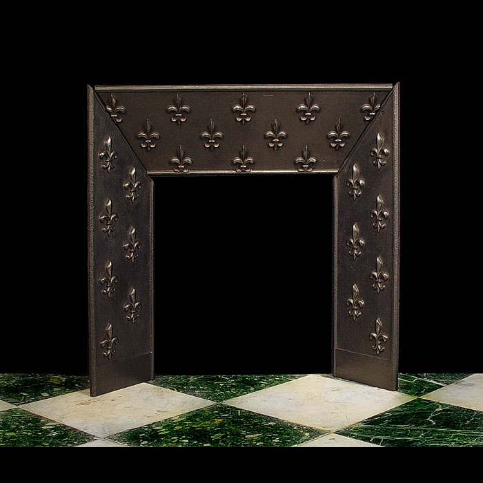 A French Fleur de Lys Fireplace Insert