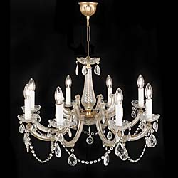 A 20th Century Moulded Glass Chandelier.