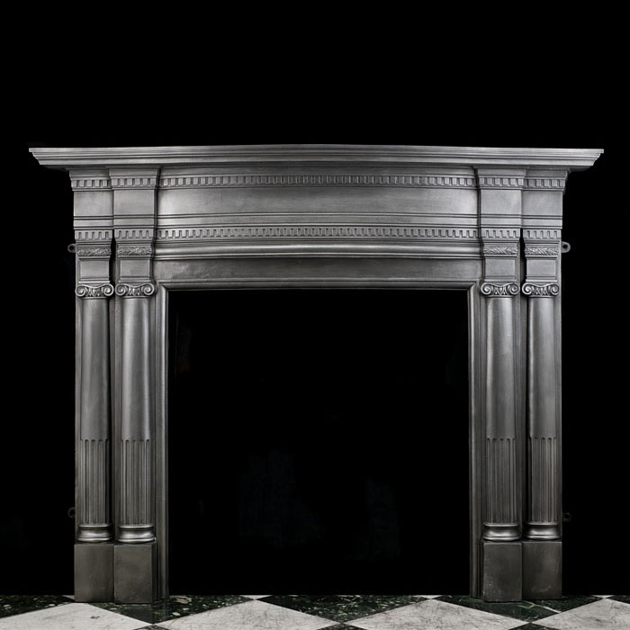 A Large Victorian Cast Iron Fire Surround