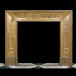 A French  brass fireplace insert