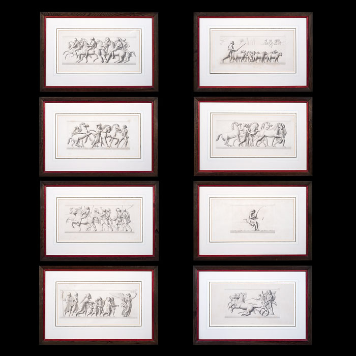 Set of 8 Engravings, 'Entrance of Alexander' 