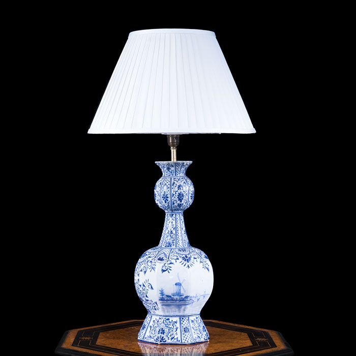 Large Delft Vase Table Lamp 