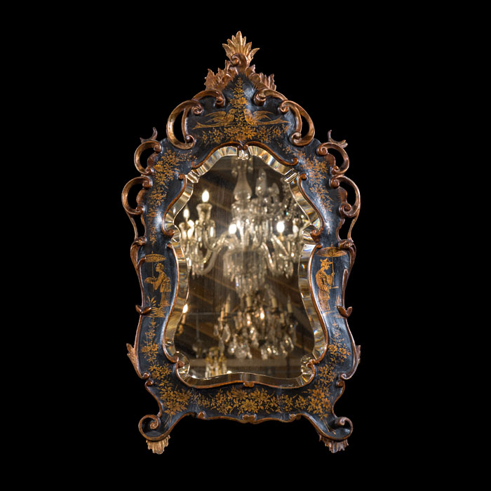 Beautiful Chinoiserie Mirror with Bevelled Glass 