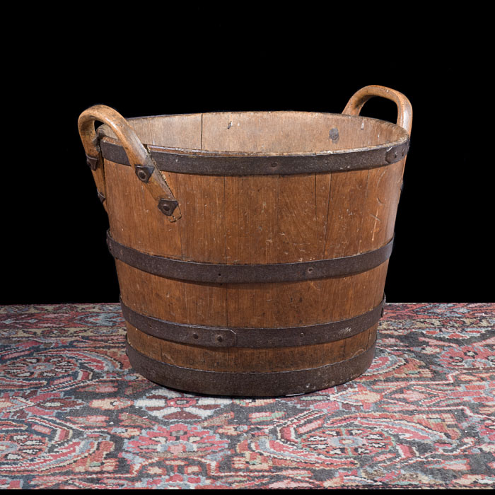 Coopered Oak Log Bucket 