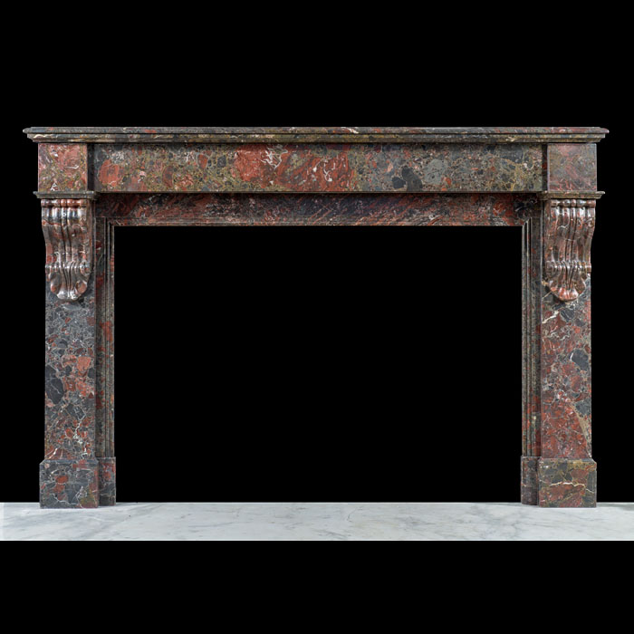 French Empire Fireplace in Dramatic Breche 